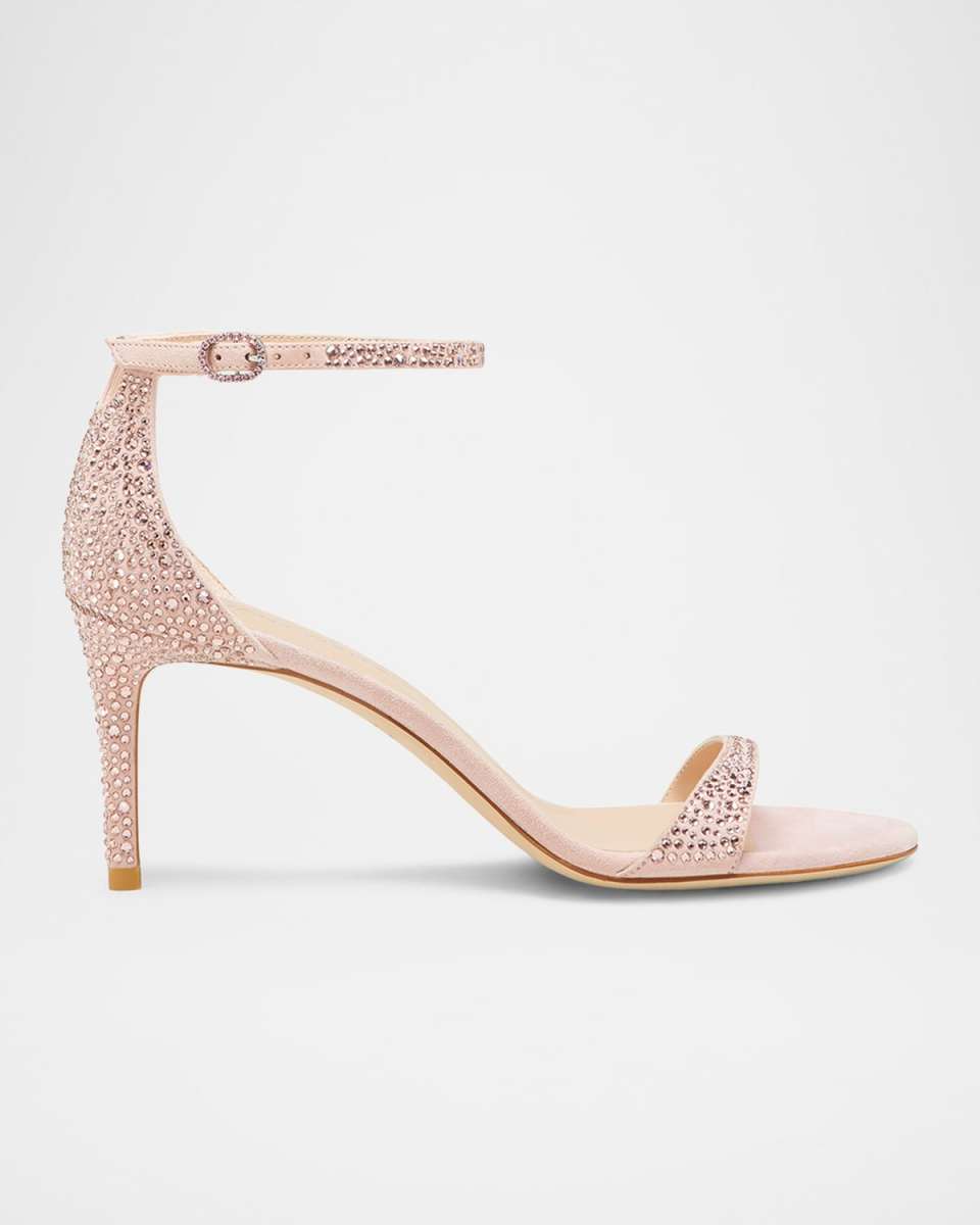 Nudist Embellished Ankle-Strap Sandals